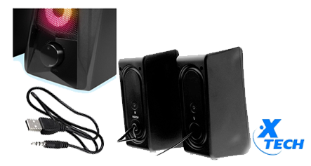 INCENDO BOCINAS STEREO DE 2.0 CANALES CON LUCES LED