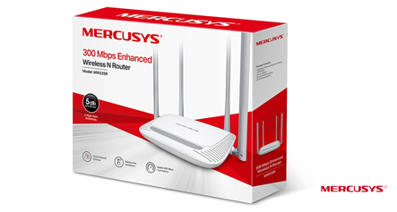 Router y Repetidor MERCUSYS 4 antenas