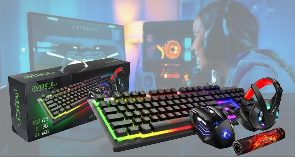 Combo de Muse, Teclado, Audifono y Mouse Pad Gamer