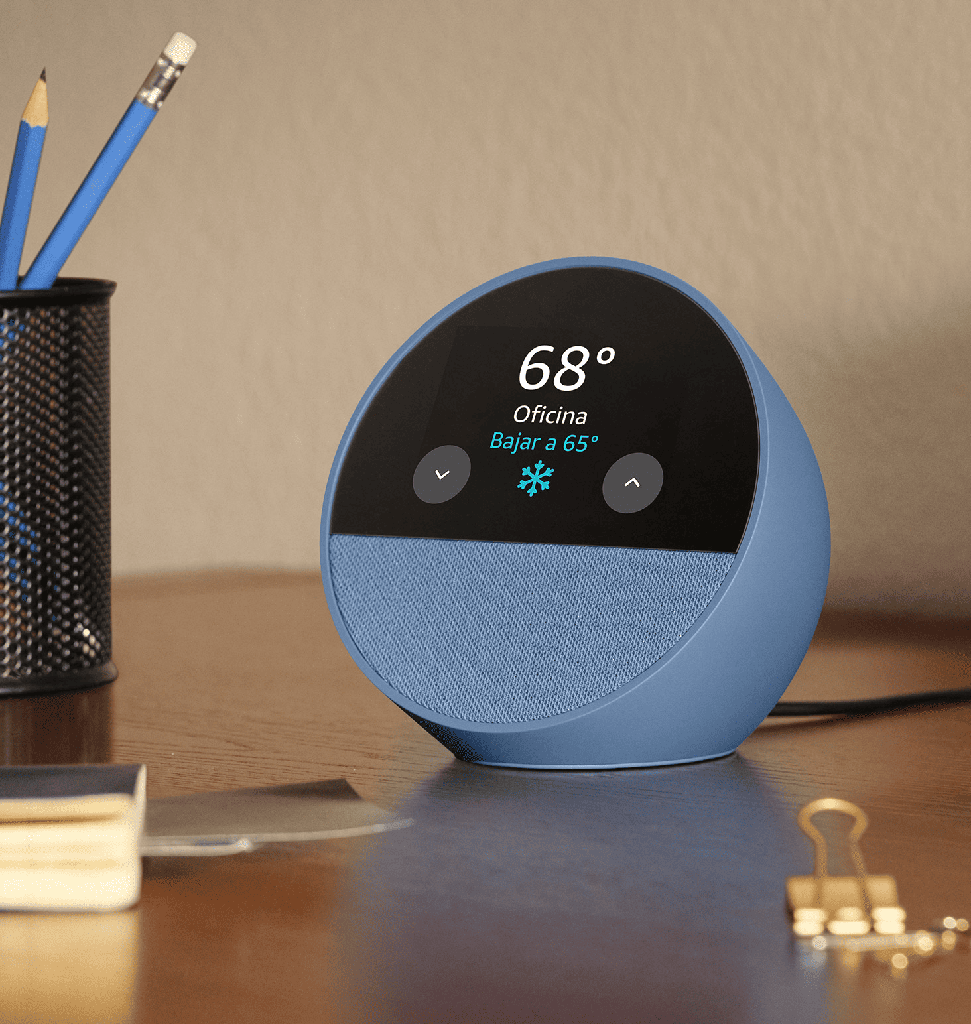 Bocina inteligente con ALEXA ECHO SPOT AMAZON