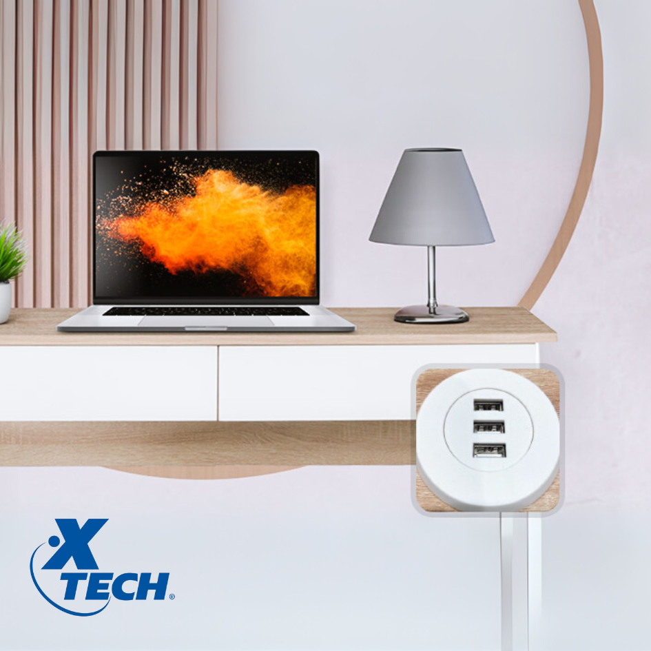 Escritorio con gaves y puertos USB Xtech  XTF-CD206