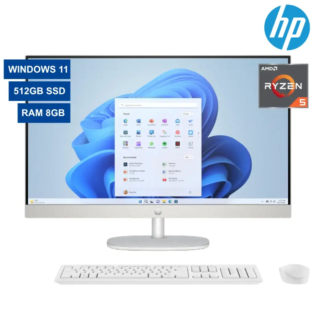 Computadora Todo en Uno HP 24-cr0250la AMD Ryzen 5 7520U