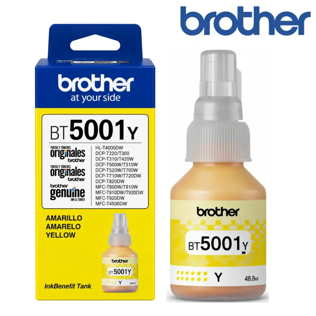 Tinta Brother BT5001Y Amarillo Original