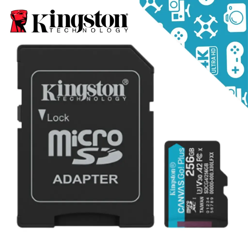 Memoria Micro SD 256GB KINGSTON 200MB/s Canvas Go! Plus