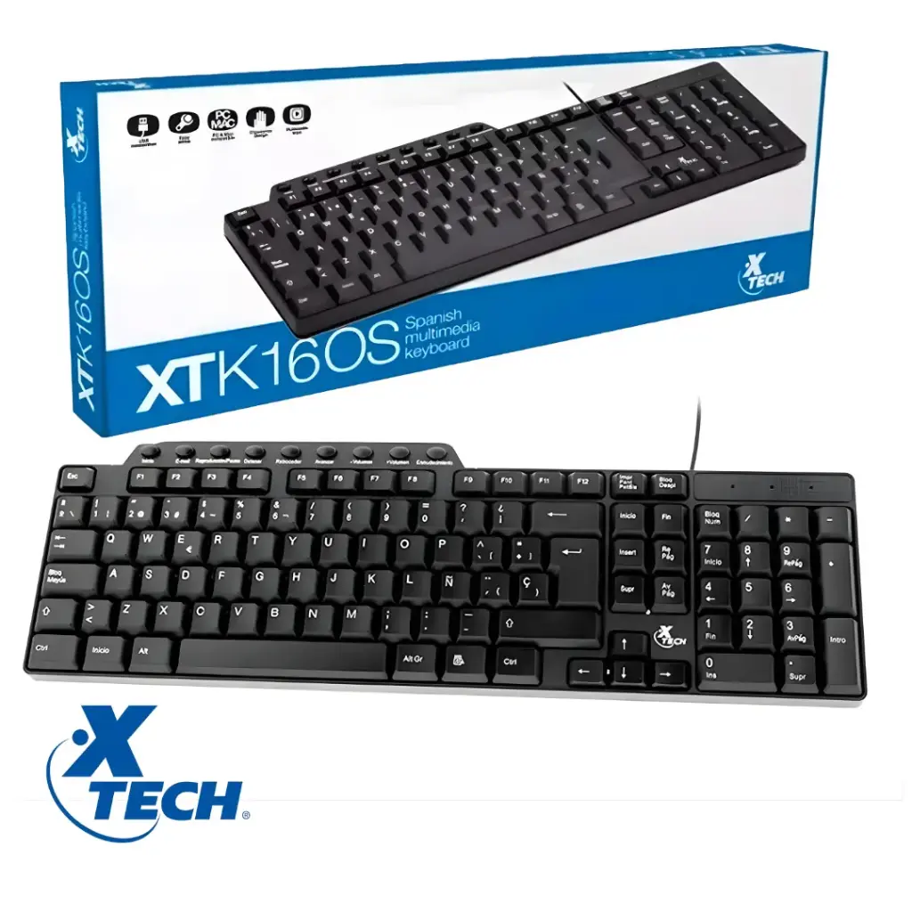 Teclado Multimedia XTECH XTK160S