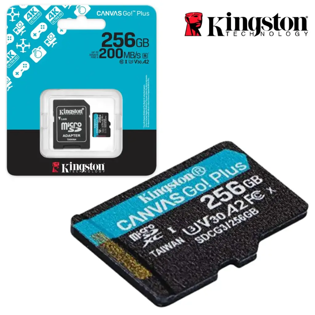 Memoria Micro SD 256GB KINGSTON 200MB/s Canvas Go! Plus