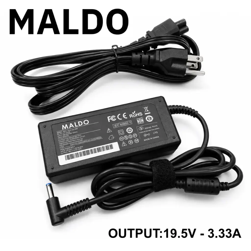 Cargador MALDO para HP 19.5V 3.33A Punta Celeste