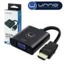 Adaptador HDMI a VGA UNNO AD4202BK