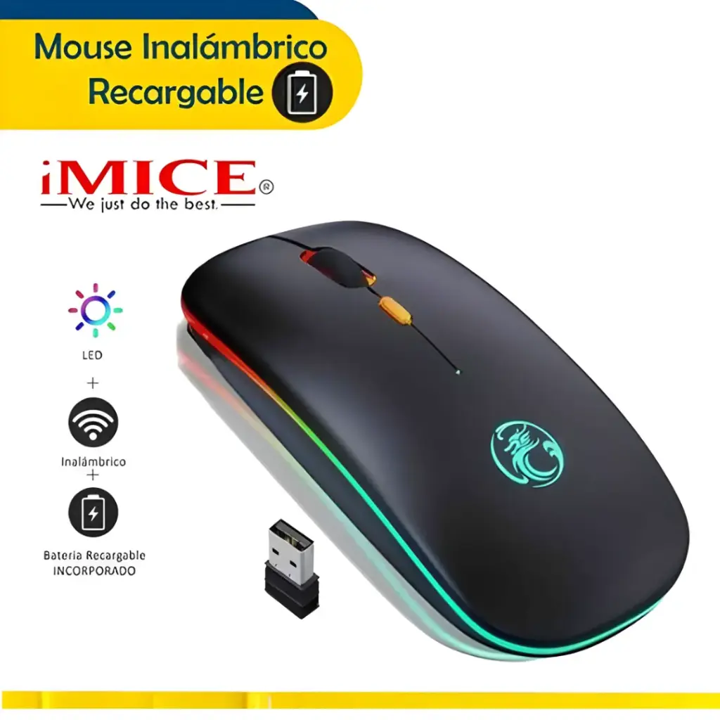 Mouse Inalámbrico Recargable iMice E1400