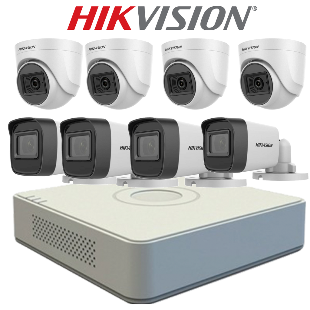 Kit de 8 Cámaras de Seguridad 1080 Full HD 