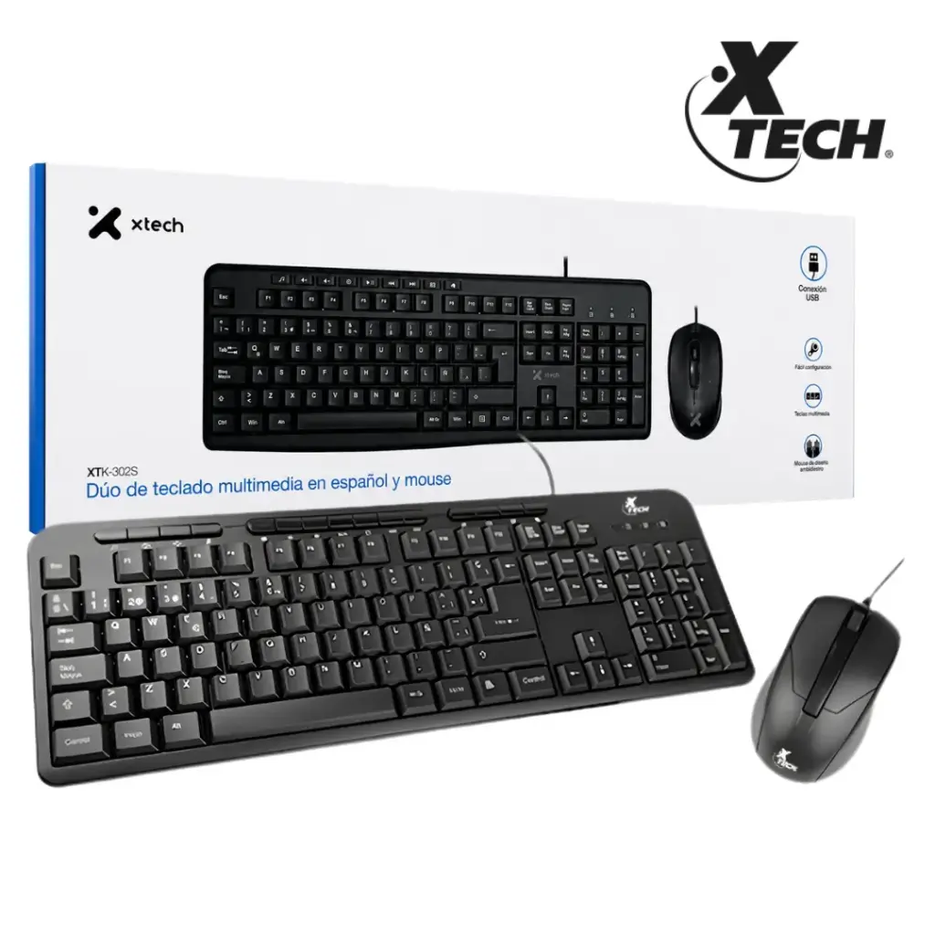 Combo Teclado y Mouse XTECH XTK302S