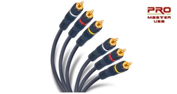 Cable RCA de audio y video 3 plug a 3 plug