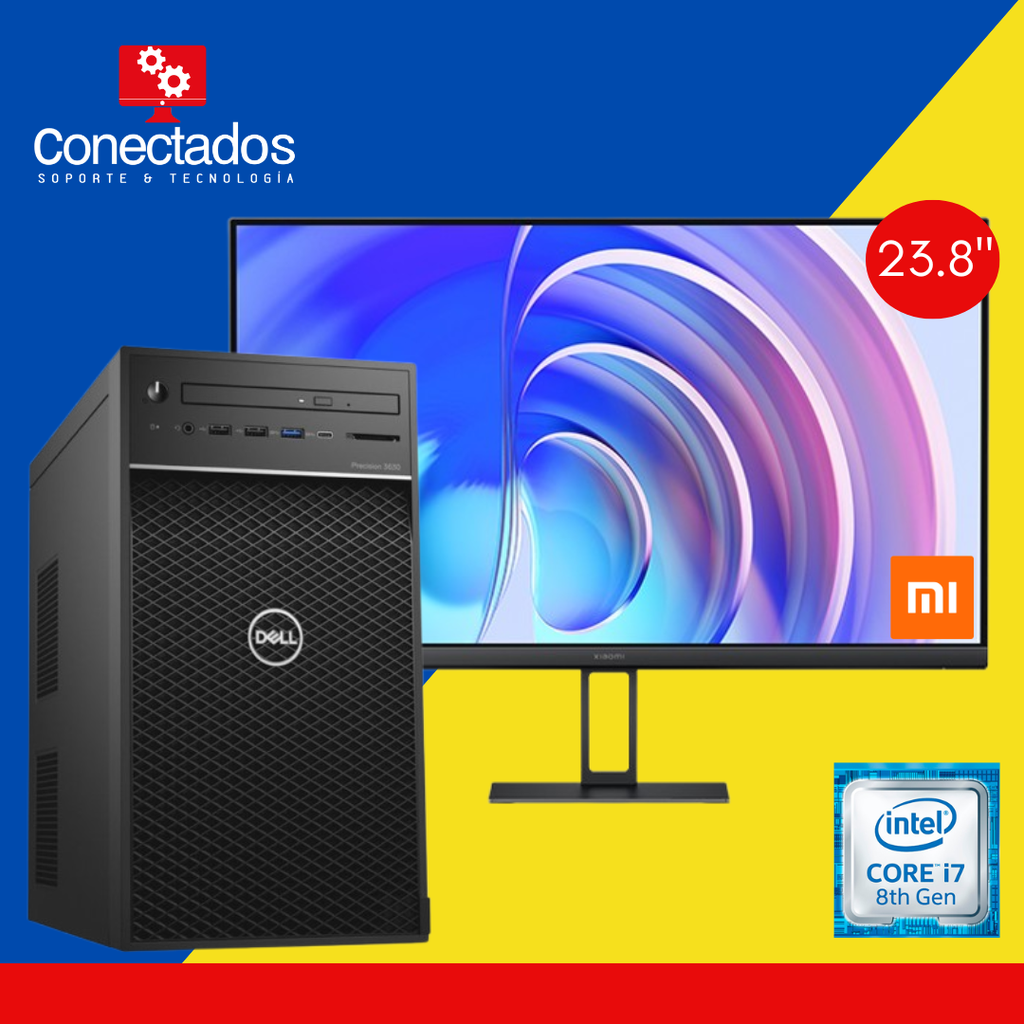 Combo DELL Core i7 Precision 3630 Monitor 23.8"