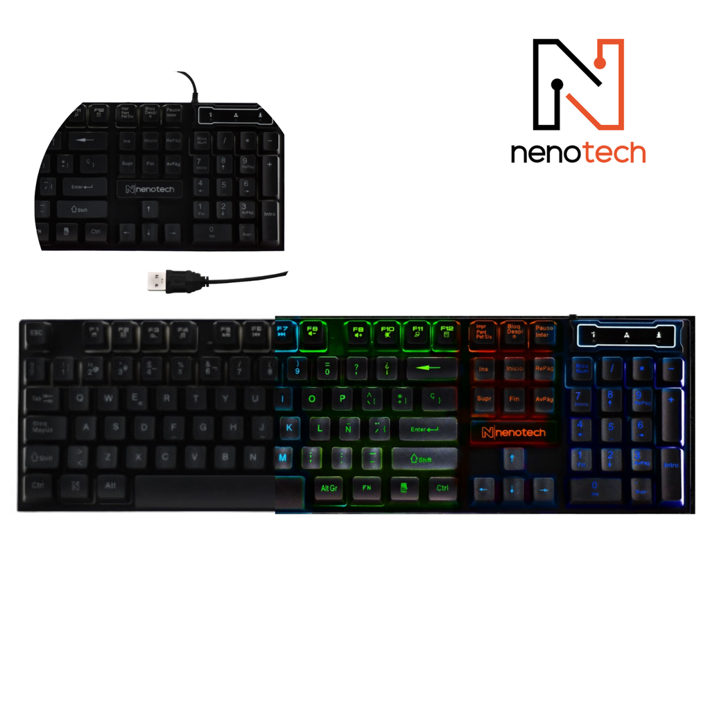 Teclado USB iluminado Nenotech Gamer TG679