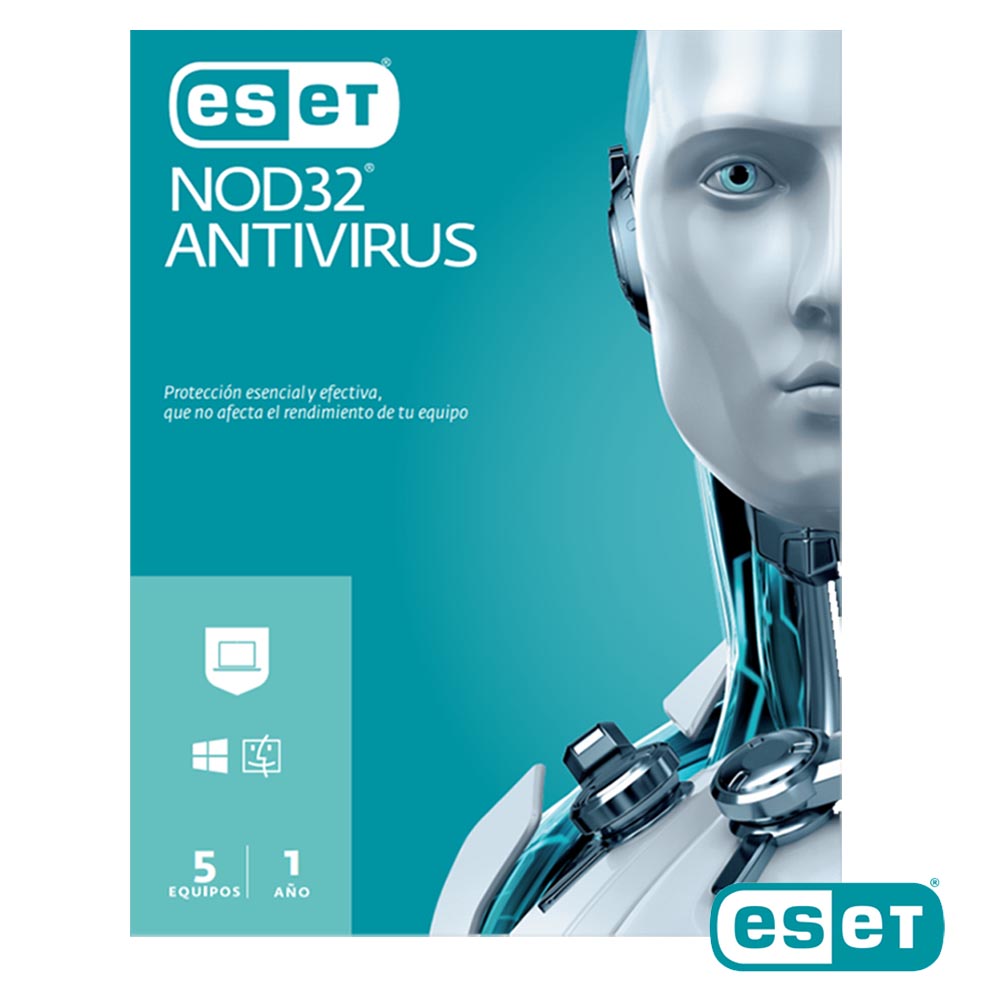 Antivirus Original ESET Nod32 2023, 5 PC para 1 año