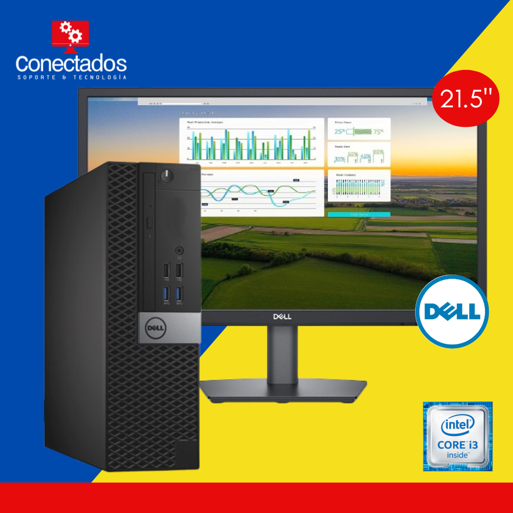 Combo DELL Core i3 6th GEN, Cpu y Monitor DELL 21.5"
