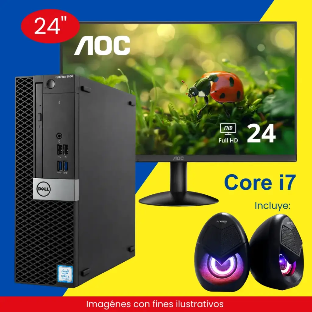 Combo Core i7 CPU y Monitor 24"