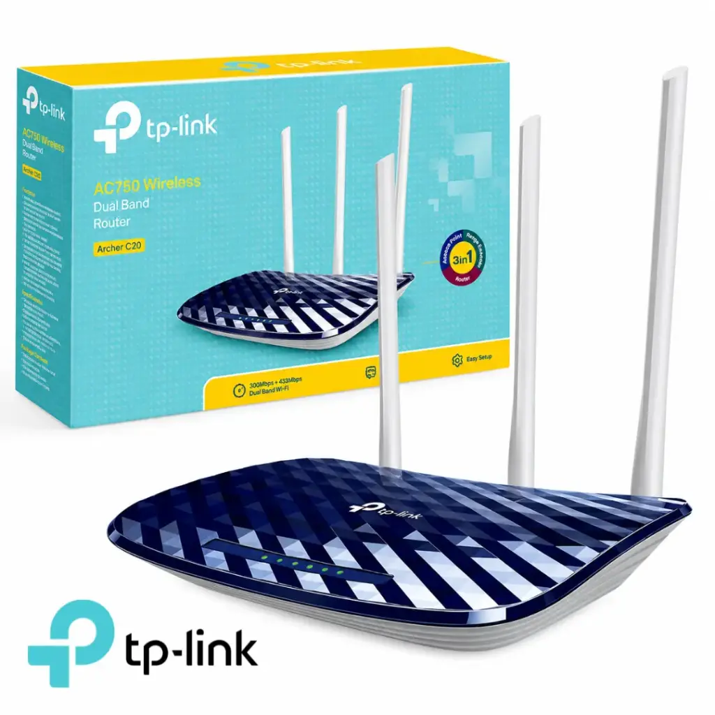 Router y Repetidor TP-LINK Archer C20 Doble Banda 750Mbps 5G