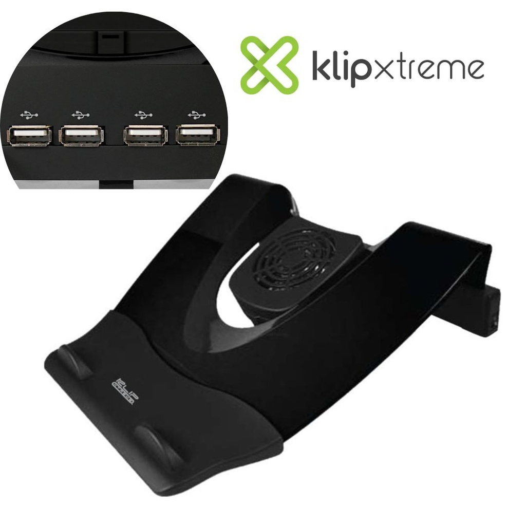 Estación de enfriamiento para laptop con ventilador, KlipXtreme KNS-110B