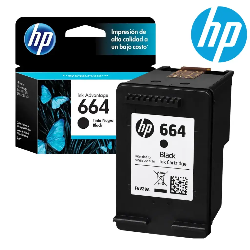 Cartucho Original HP 664 Negro