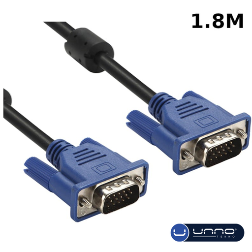 Cable VGA Macho a Macho 1.8M UNNO CB4016BK