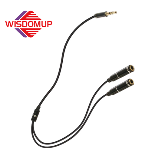 Adaptador de audio WISDOMUP YP-16 1 Plug macho a 2 Plug hembra