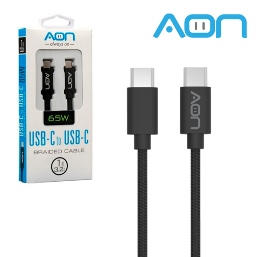 Cable USB "C" a USB "C" 65W AON 