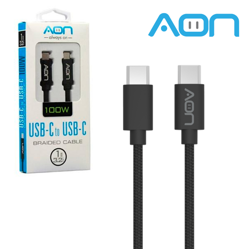 Cable USB "C" a USB "C" 100W AON 
