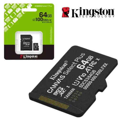 [Gbt] Memoria Micro SD 64GB KINGSTON 100MB/s CANVAS Select Plus