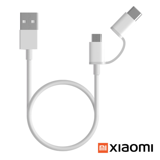 Cable USB XIAOMI Mi 2 en 1 Micro USB a USB -C