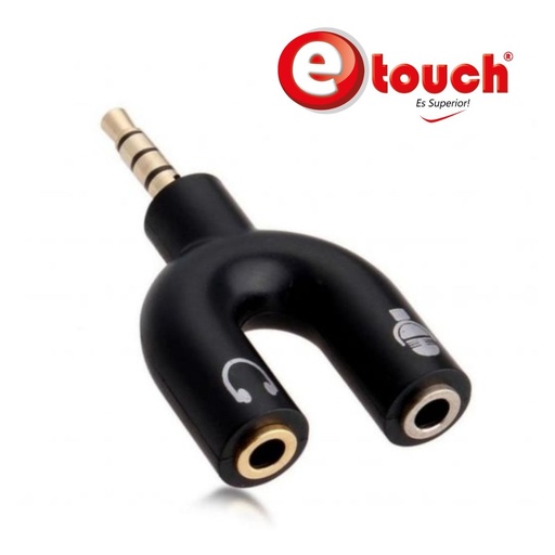 Adaptador de Audio y Microfono a un plug 3.5mm ETOUCH