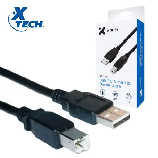 [C-C10 / 3 Exh.] Cable para Impresora XTECH XTC303 3m