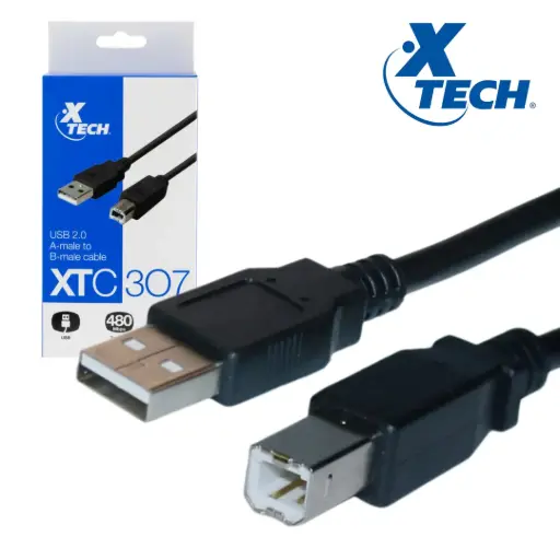 [C-C10 / 4 Exh] Cable para Impresora XTECH XTC307 1.8m 