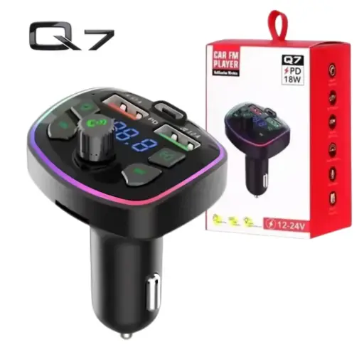 [C-C9 / 3 exh] Cargador de Carro Bluetooth Q7