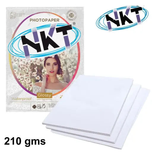 [D-D11 / 1 paq Exh] Papel Fotografico Glossy NKT 210gms Carta (1 hoja)