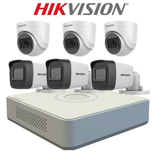 Kit de 6 Cámaras de Seguridad 1080 Full HD 