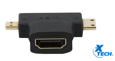 Adaptador de Micro y Mini HDMI Macho XTC355 a HDMI Hembra