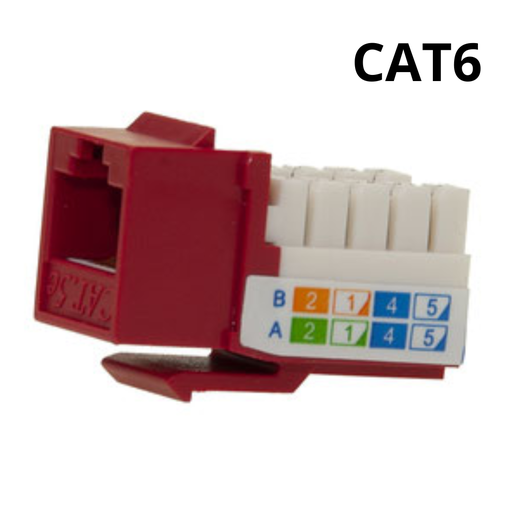 DADO 90 GRADOS CAT6/ ROJO