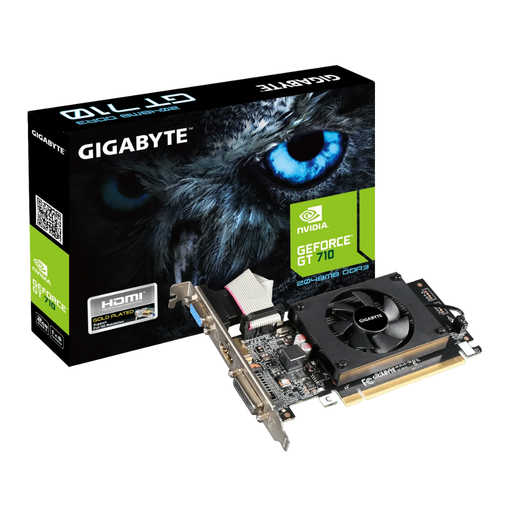 Tarjeta de Vídeo 2GB DDR3 GIGABYTE GeForce GT 710, VGA DVI-D HDMI PCIe 2.0