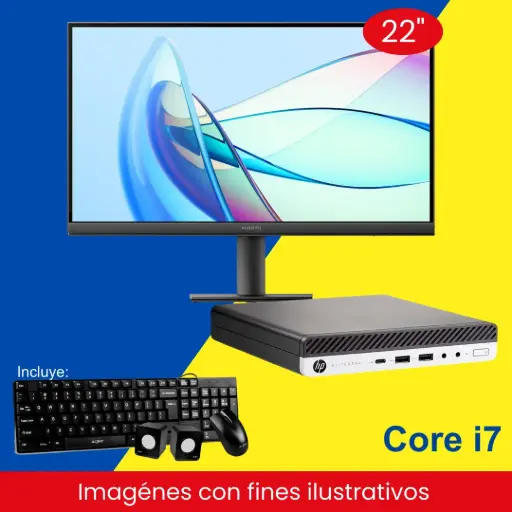 Combo Core i7 CPU, Monitor, Teclado, Mouse y Bocina.