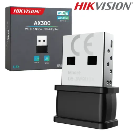 [C-C.8 / 1 exhibición] Adaptador USB WiFi 6 HIKVISION U3X AX300
