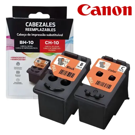 [A-A.29 / 2 Exh] Cabezal Negro y Cabezal Tricolor CANON Original BH-10 CH-10 