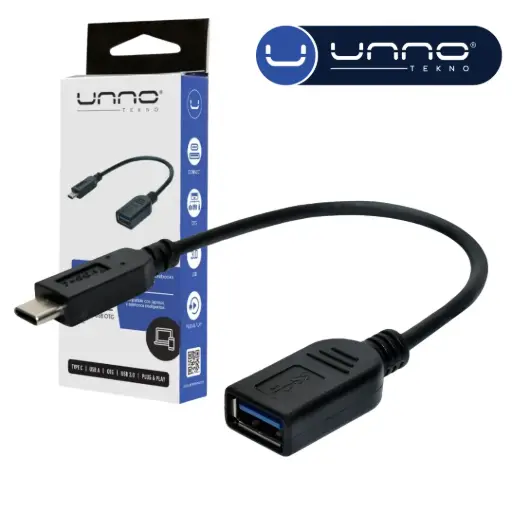 [C-C9 / 6Exh] Adaptador OTG tipo C a USB UNNO AD4203BK