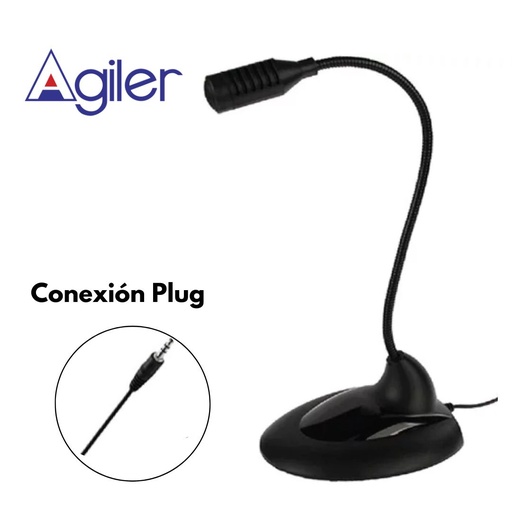 Micrófono para PC conexión Plug AGILER