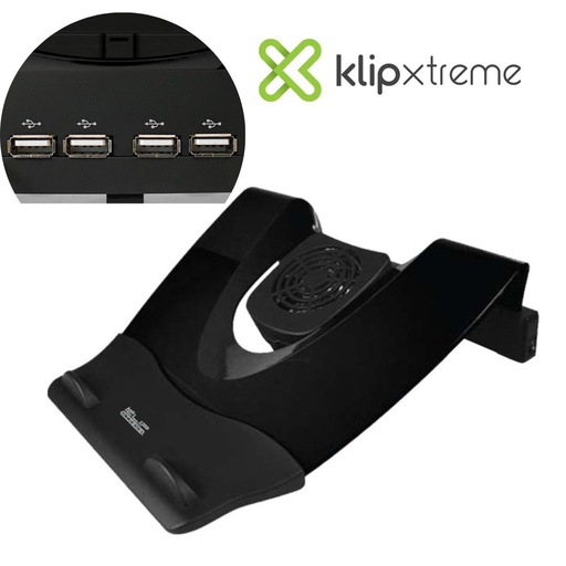 Estación de enfriamiento para laptop con ventilador, KlipXtreme KNS-110B